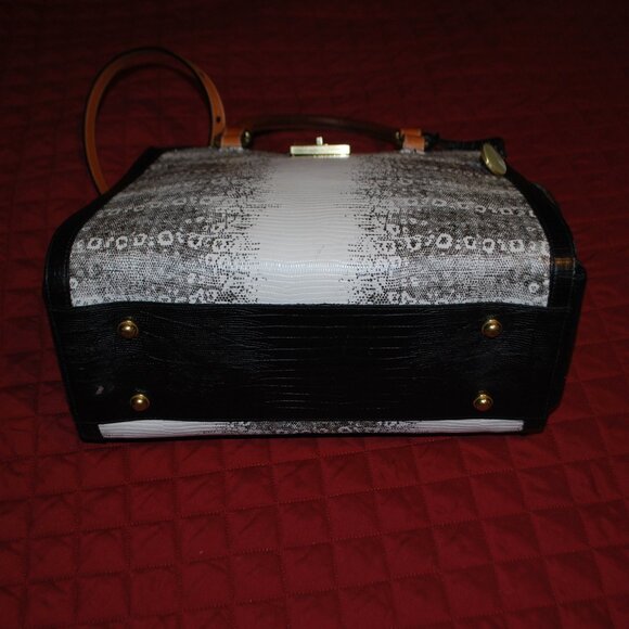 Brahmin Oxford Leather Satchel in Natural Bernini - Picture 5 of 12